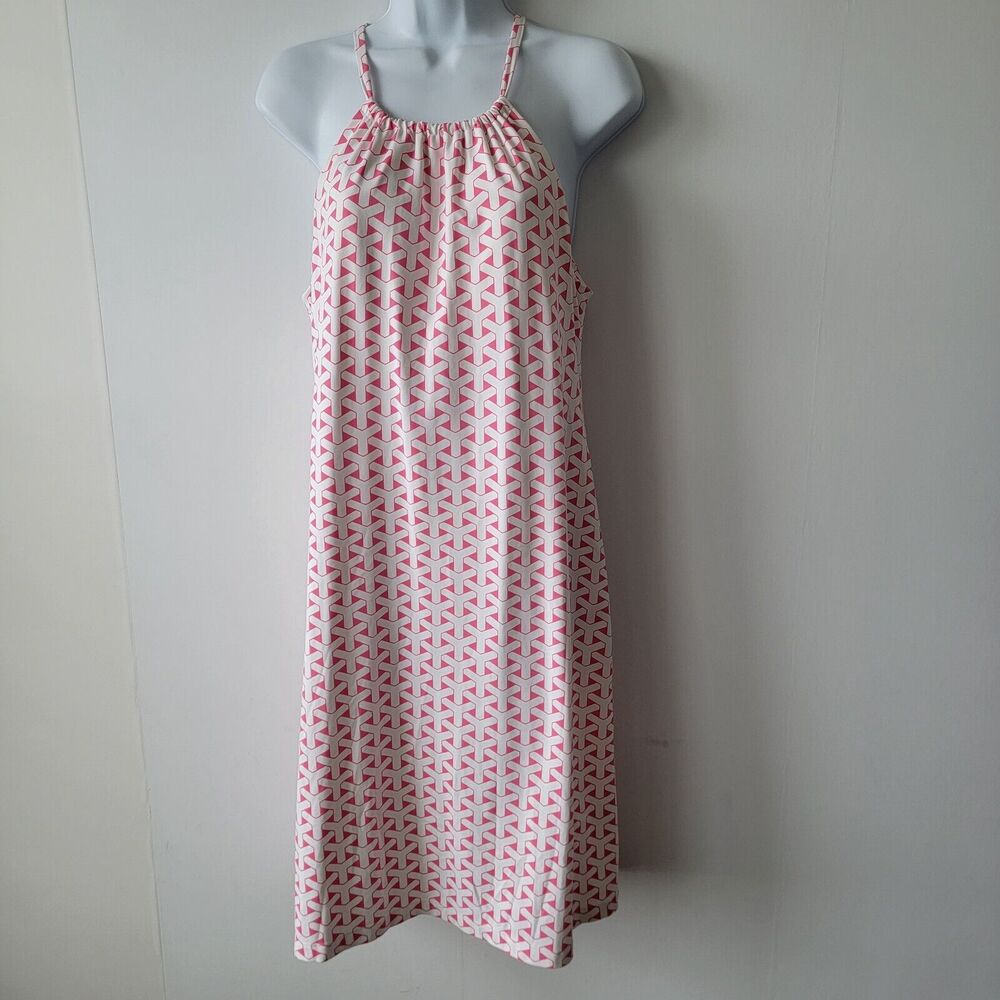 J. mclaughlin‎ maria halter dress womens size S pink and white Catalina Cloth